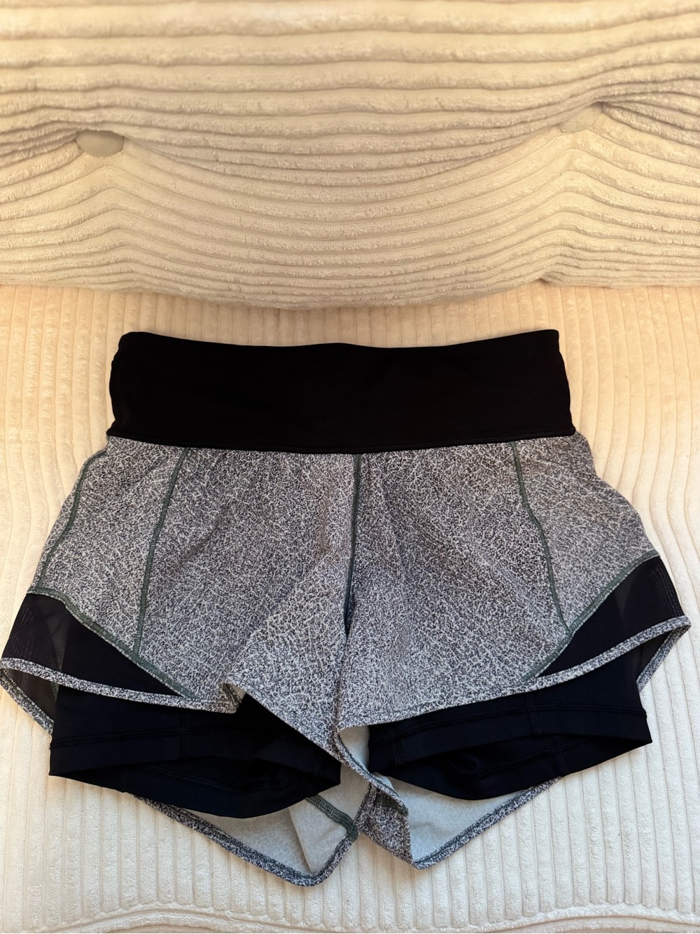 Lululemon Black & Gray Layered Athletic Shorts - Rare!